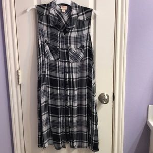 Black and white plaid dress